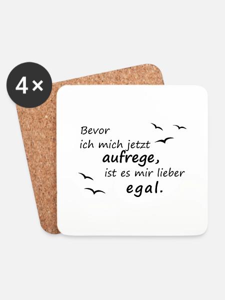 Bevor ich mich jetzt aufrege... - Untersetzer (4er-Set) - Weiß