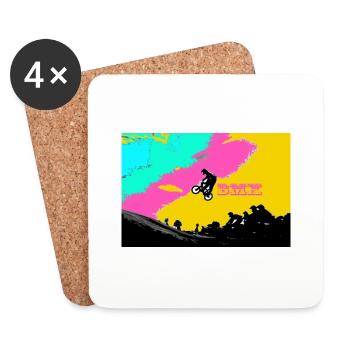 bmx - Dessous de verre (lot de 4) - blanc - Devant