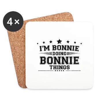 Ich bin Bonnie, die Bonnie Dinge macht - Untersetzer (4er-Set) - Weiß - Vorne