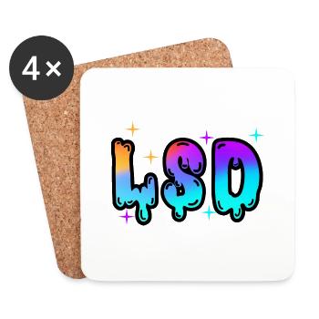 LSD par The Manzanita ́s - Dessous de verre (lot de 4) - blanc - Devant