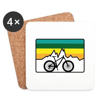 VTT - Dessous de verre (lot de 4) - blanc - Devant