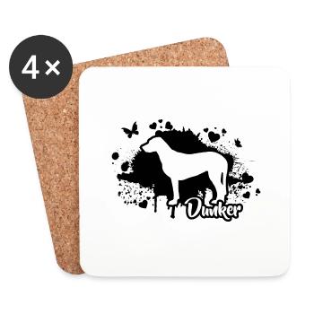 DUNKER Hunde Hund Wilsigns - Untersetzer (4er-Set) - Weiß - Vorne