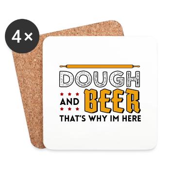 baking baker beer is love gift cake profession - Coasters (set of 4) - white - Front