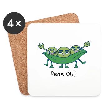 Peas out - Untersetzer (4er-Set) - Weiß - Vorne