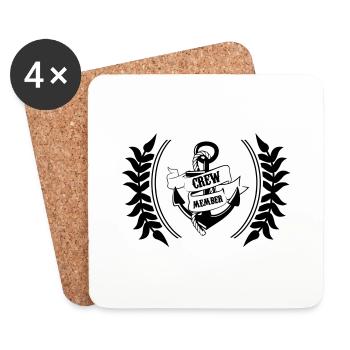 Anker Crew Member Coat of Arms - Coasters (set of 4) - white - Front