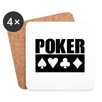 Poker - Coasters (set of 4) - white - Front