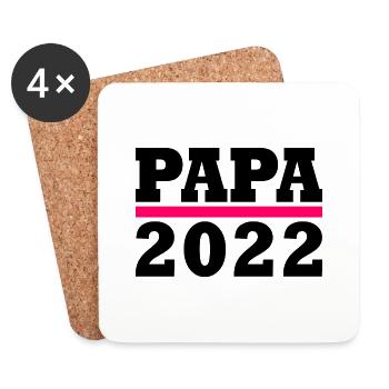 Papa 2022 - Dessous de verre (lot de 4) - blanc - Devant
