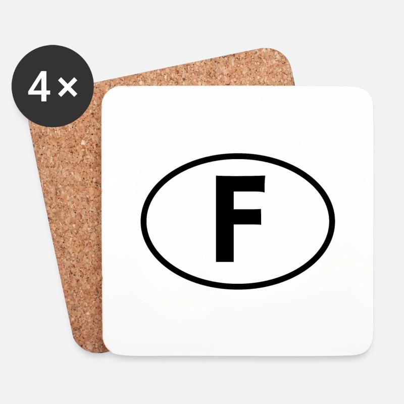 F - Untersetzer (4er-Set) - Weiß