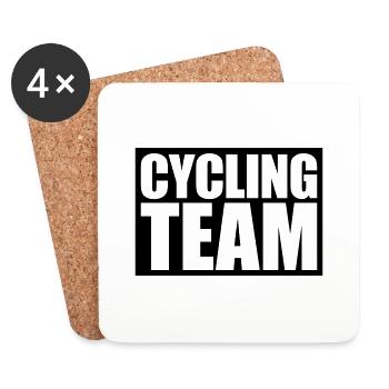 Cycling Team Shield - Coasters (set of 4) - white - Front