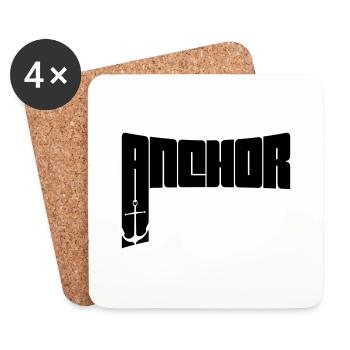 Text Anchor Crew - Untersetzer (4er-Set) - Weiß - Vorne