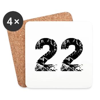 22 - Untersetzer (4er-Set) - Weiß - Vorne