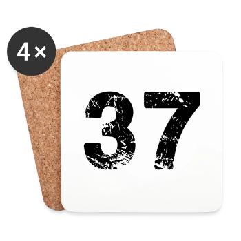 37 - Coasters (set of 4) - white - Front