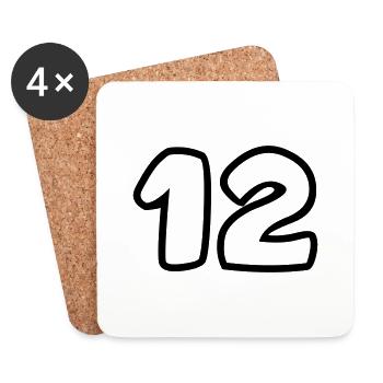 12 - Untersetzer (4er-Set) - Weiß - Vorne