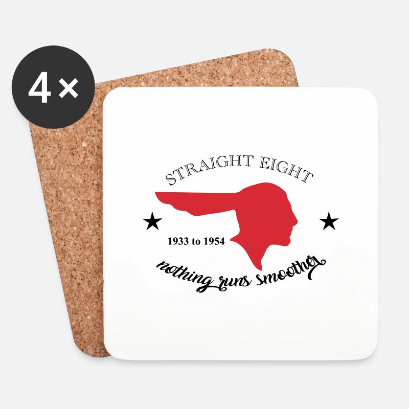 Straight Eight - Untersetzer (4er-Set) - Weiß