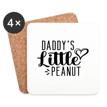 La petite cacahuète de papa - Dessous de verre (lot de 4) - blanc - Devant