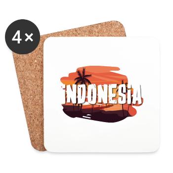 Indonesia - Coasters (set of 4) - white - Front