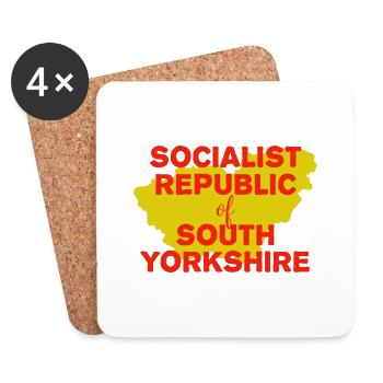 Socialist Republic of South Yorkshire Sheffield le - Coasters (set of 4) - white - Front