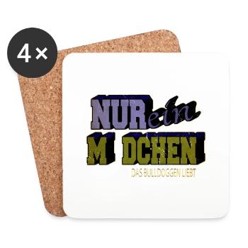 geek cool lieben geschenkidee lieblingshund boxer - Untersetzer (4er-Set) - Weiß - Vorne