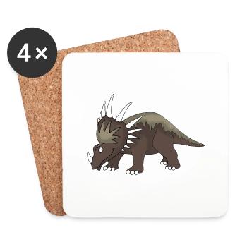 Dino 26 - Dessous de verre (lot de 4) - blanc - Devant