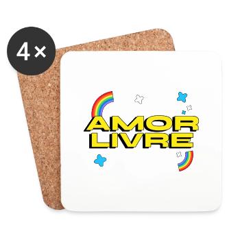 Amor Livre Pride - Coasters (set of 4) - white - Front