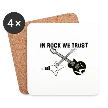 dans le rock en qui nous avons confiance - Dessous de verre (lot de 4) - blanc - Devant