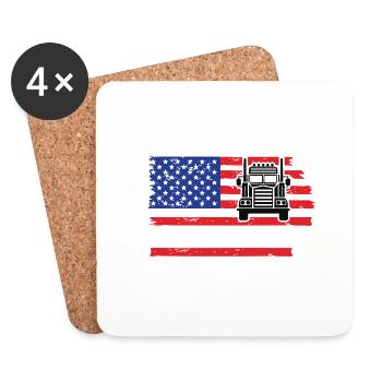 USA Truck - Coasters (set of 4) - white - Front