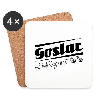 Goslar - Lieblingsort mit Stadtnamen - Untersetzer (4er-Set) - Weiß - Vorne