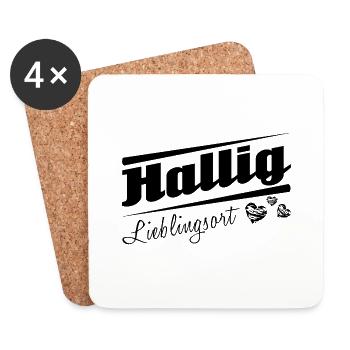 Hallig - Lieblingsort mit Stadtnamen - Untersetzer (4er-Set) - Weiß - Vorne