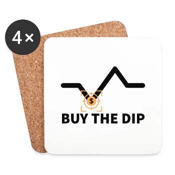 Acheter le Dip Trader Exchange Acheter des actions Crypto Money - Dessous de verre (lot de 4) - blanc - Devant