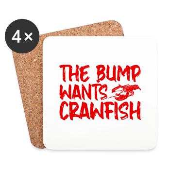 The Bump Wants Crawfish 4 - Coasters (set of 4) - white - Front