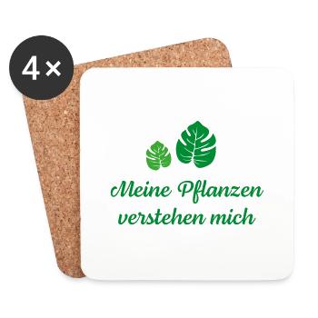 Meine Pflanzen verstehen mich - Untersetzer (4er-Set) - Weiß - Vorne