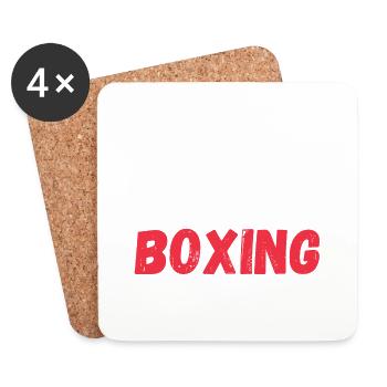 You Want Me to Listen Talk About Boxing Funny - Coasters (set of 4) - white - Front