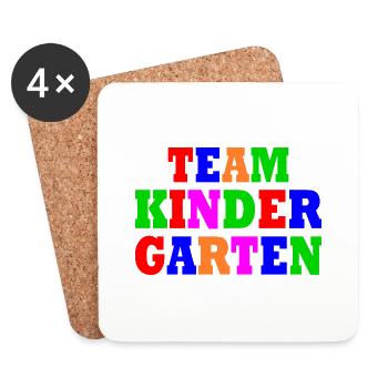 Team kindergarten - Untersetzer (4er-Set) - Weiß - Vorne