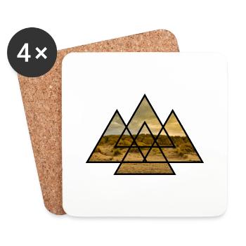 T-Shirt Triangle Beach North Sea Gift Holiday - Coasters (set of 4) - white - Front