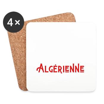 laisser moi passer je suis algérienne humour - Dessous de verre (lot de 4) - blanc - Devant