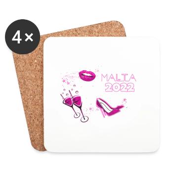 girlsnight,girls,2022,malta,insel - Untersetzer (4er-Set) - Weiß - Vorne