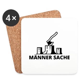 Männer Sache Holzfäller - Untersetzer (4er-Set) - Weiß - Vorne