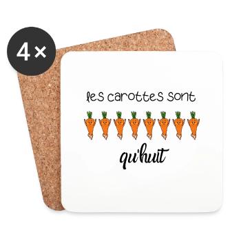 les carottes sont cuites - Dessous de verre (lot de 4) - blanc - Devant
