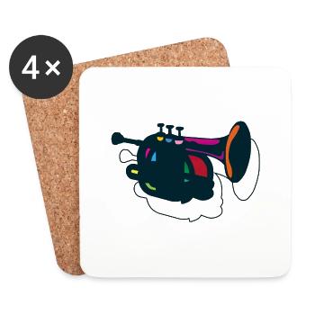 trumpet music - Coasters (set of 4) - white - Front