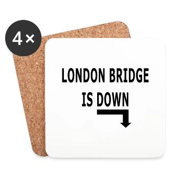 LONDON BRIDGE IST DOWN - Untersetzer (4er-Set) - Weiß - Vorne