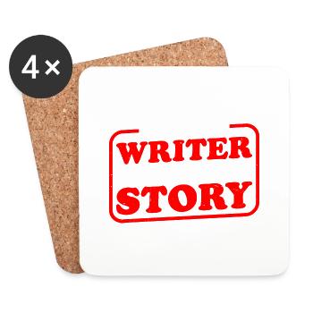 Anything you say or do may be used in a story 29 - Coasters (set of 4) - white - Front