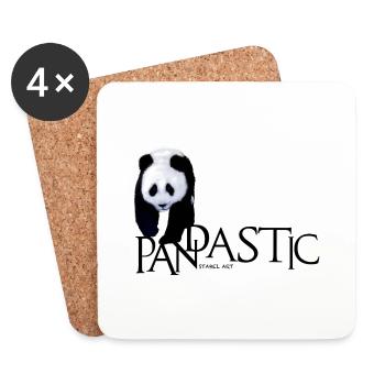 Pandastique - Dessous de verre (lot de 4) - blanc - Devant