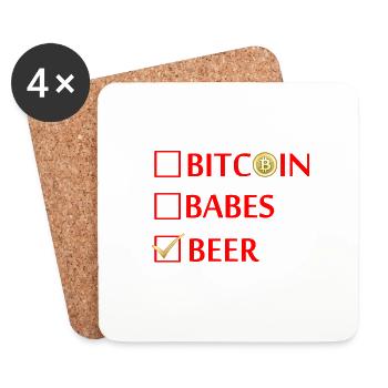 Beer - Dessous de verre (lot de 4) - blanc - Devant
