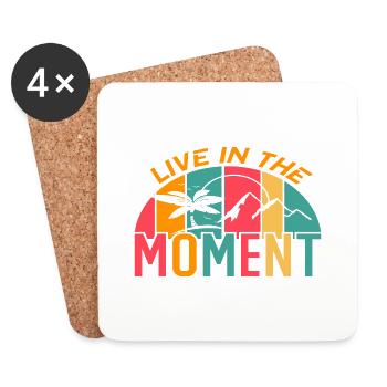 Live in the Moment - Coasters (set of 4) - white - Front