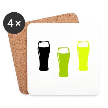 Beer Glasses - Coasters (set of 4) - white - Front