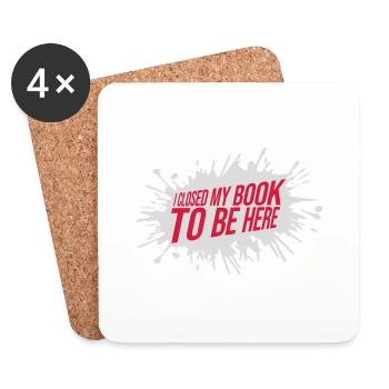 I closed my book - Coasters (set of 4) - white - Front