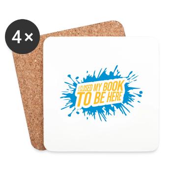I closed my book - Coasters (set of 4) - white - Front