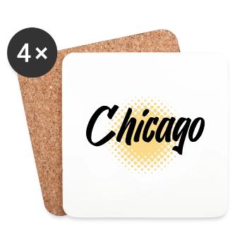 Chicago - Dessous de verre (lot de 4) - blanc - Devant