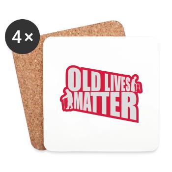 old lives matter Zitat - Untersetzer (4er-Set) - Weiß - Vorne