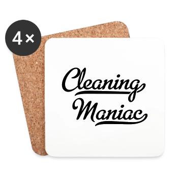 Cleaning devil - Coasters (set of 4) - white - Front